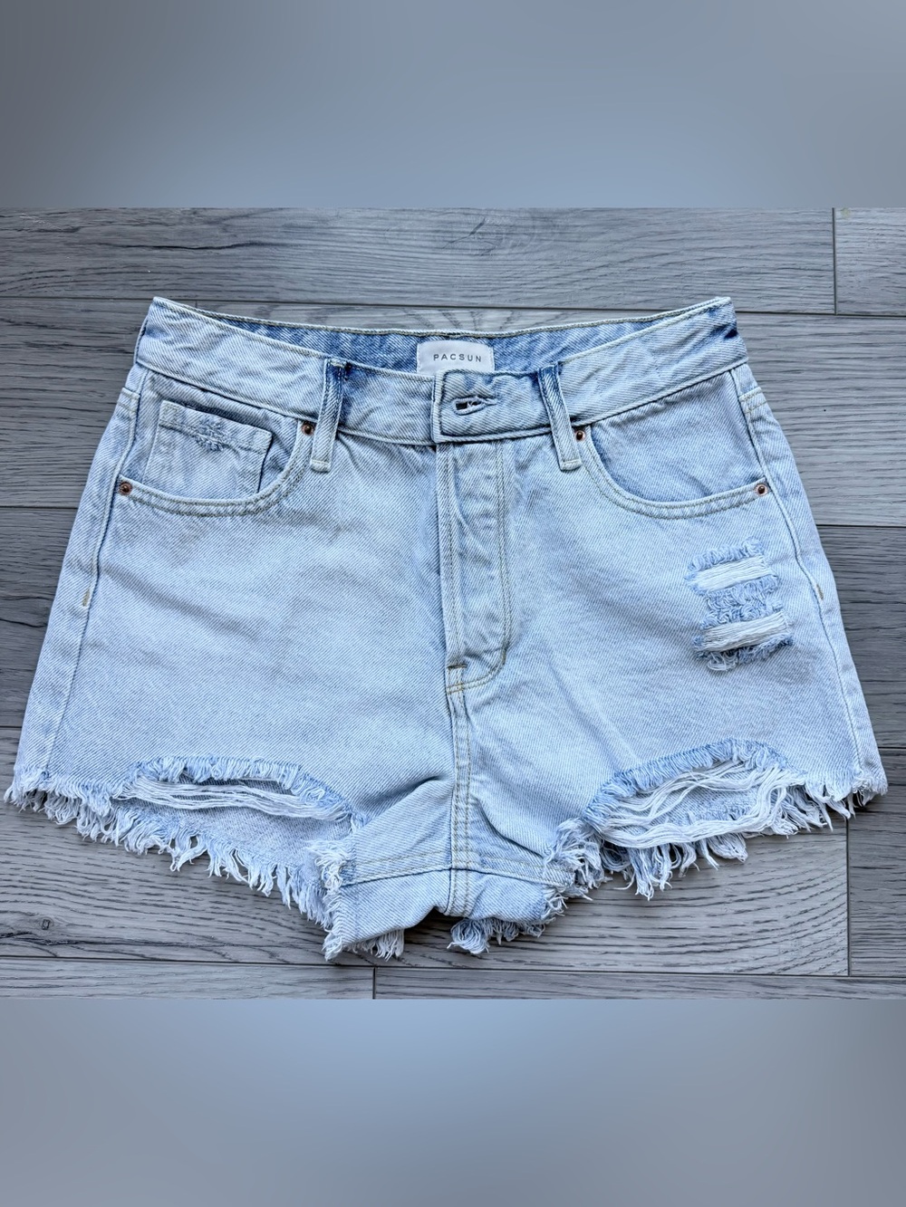 PacSun Light Wash Distressed Denim Jean Shorts